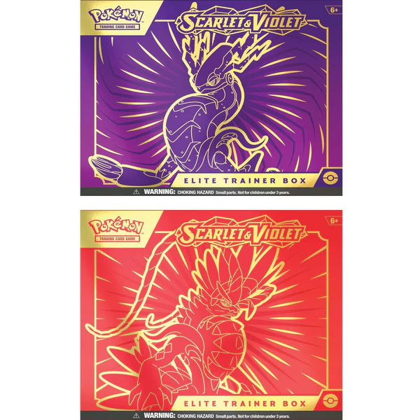 Scarlet and Violet base ETB Styles Vary