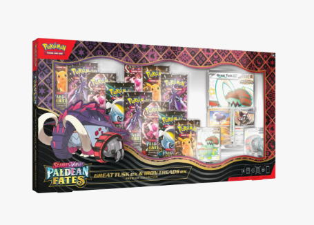 Paldean Fates Great Tusk ex & Iron Treads ex Premium Collection